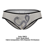 CandyMan Egyptian Briefs - Nude-Black
