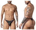 CandyMan Chili pepper Thongs - Black Print