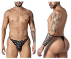 CandyMan Chili pepper Thongs - Black Print