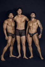CandyMan Chili pepper Thongs - Black Print