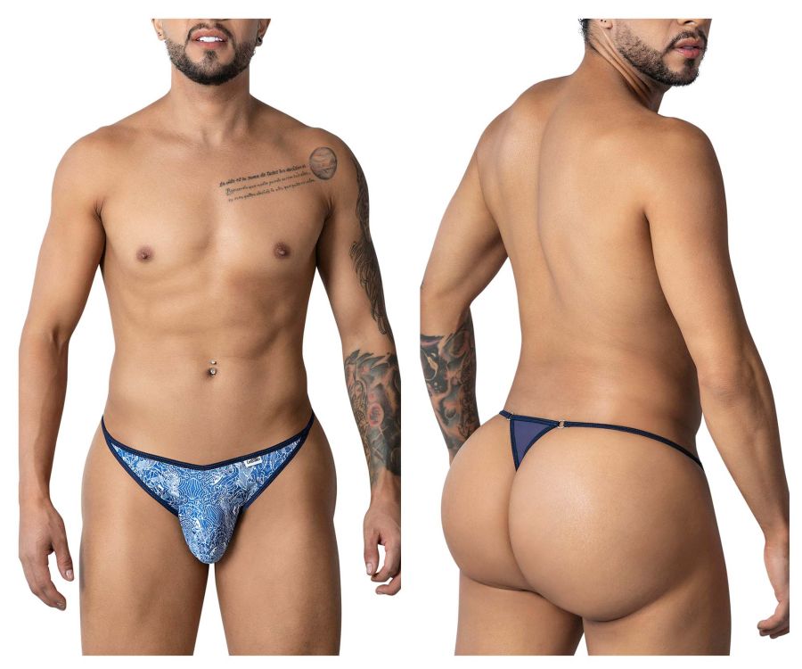 CandyMan Water prints Thongs - Blue-White