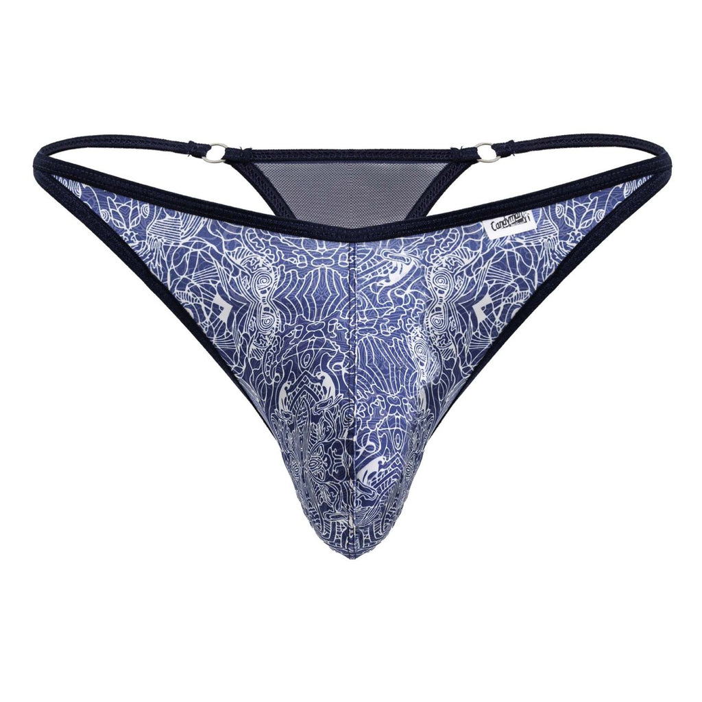 CandyMan Water prints Thongs - Blue-White