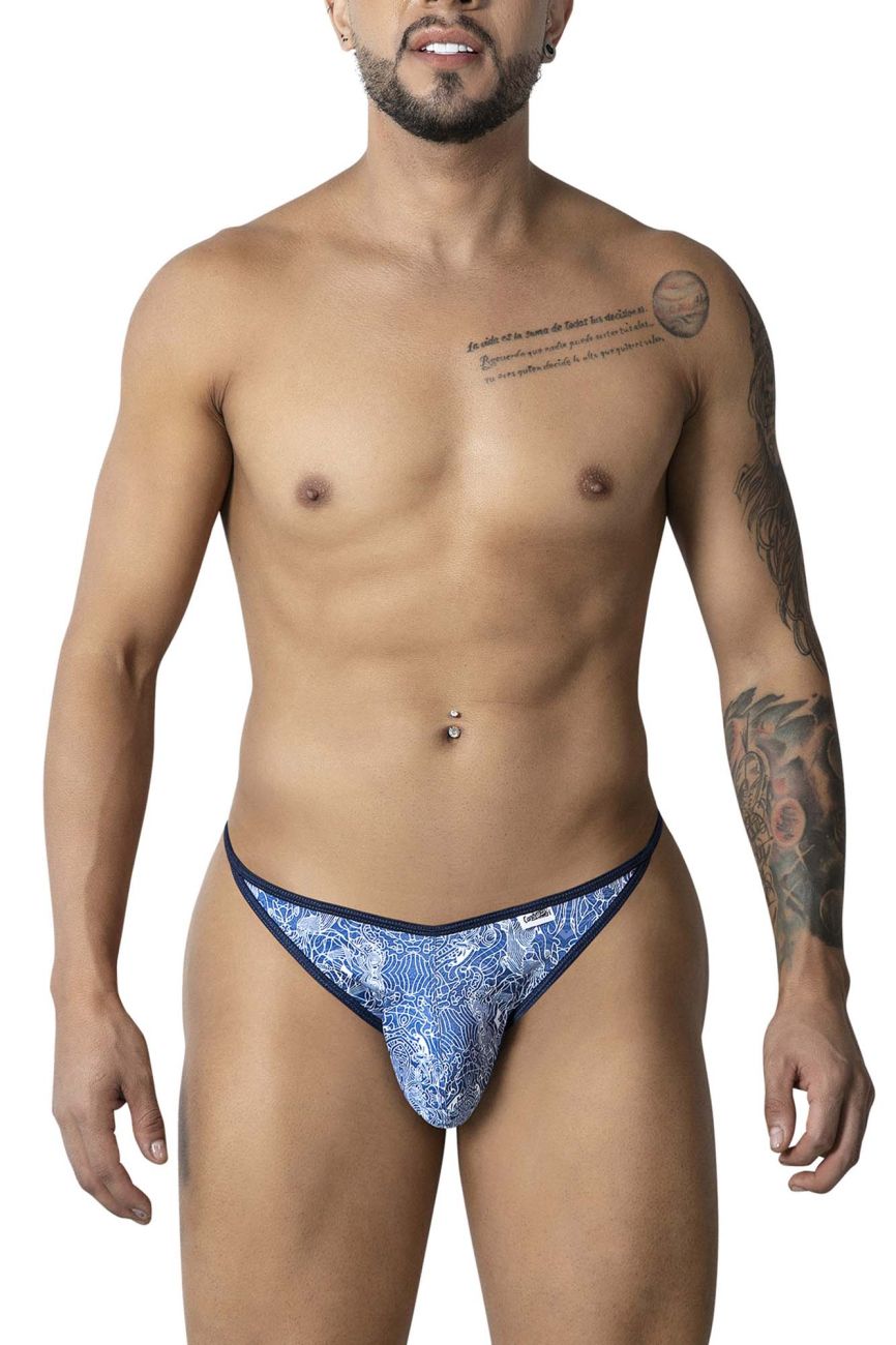 CandyMan Water prints Thongs - Blue-White