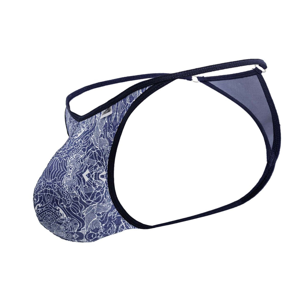 CandyMan Water prints Thongs - Blue-White