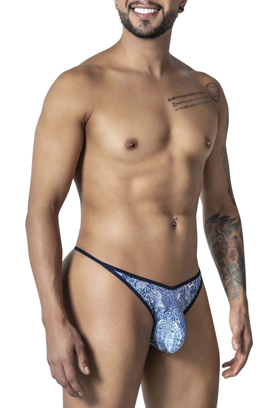 CandyMan Water prints Thongs - Blue-White