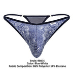 CandyMan Water prints Thongs - Blue-White
