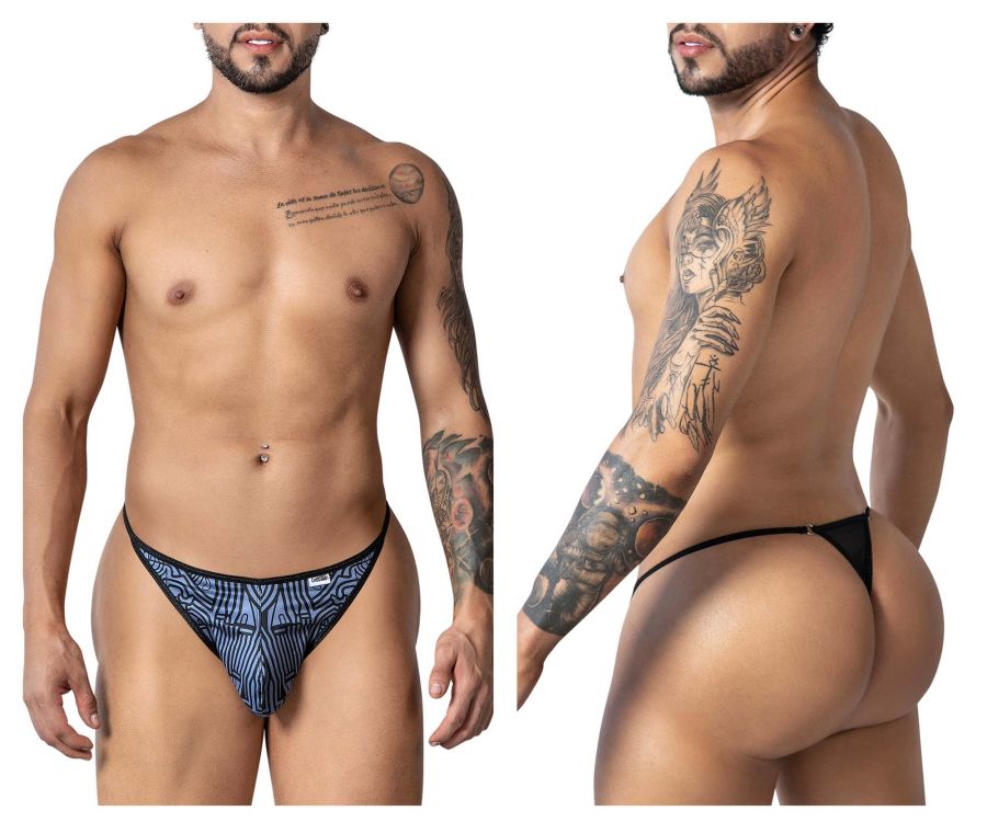 CandyMan Egyptian Thongs - Gray-Black