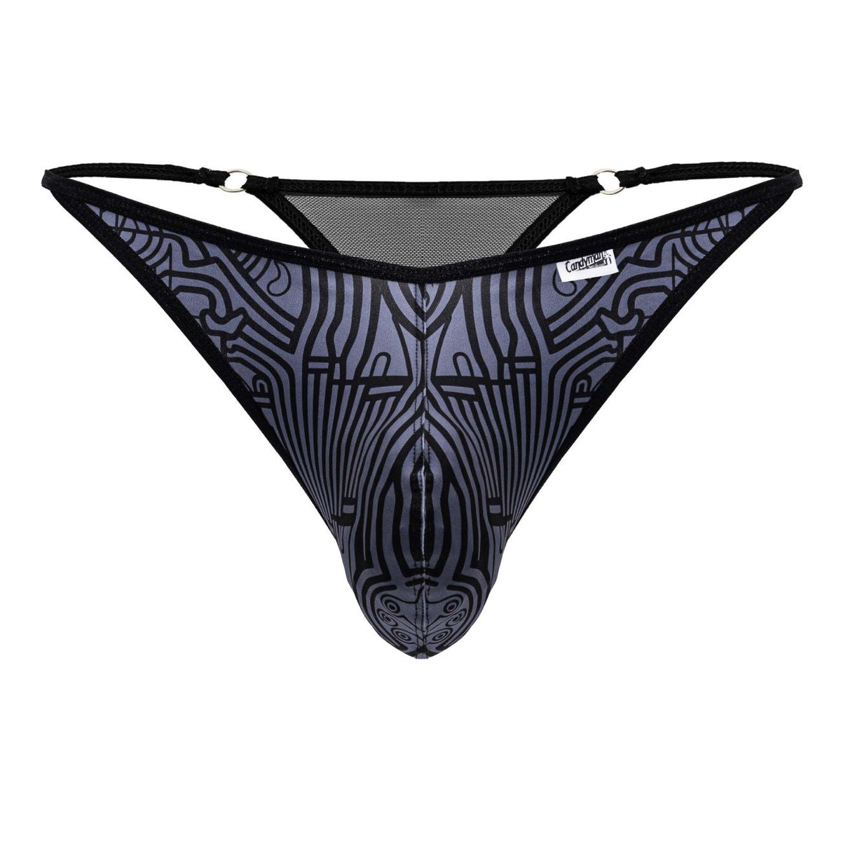 CandyMan Egyptian Thongs - Gray-Black