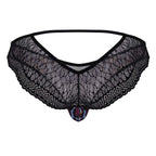 CandyMan Lace Back Leopard Briefs - Animal Print