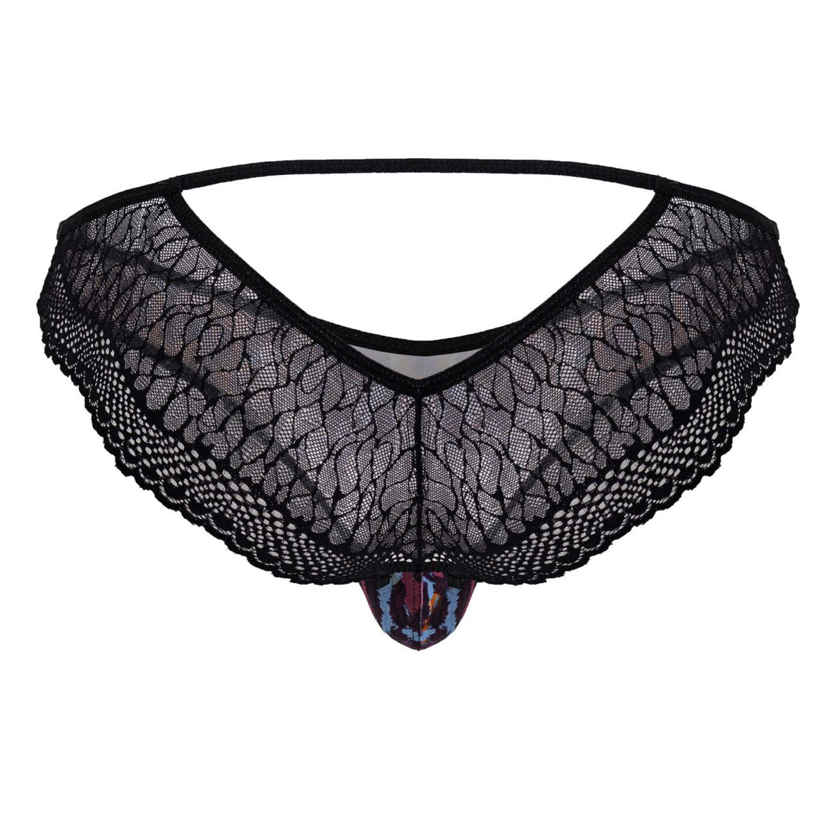 CandyMan Lace Back Leopard Briefs - Animal Print