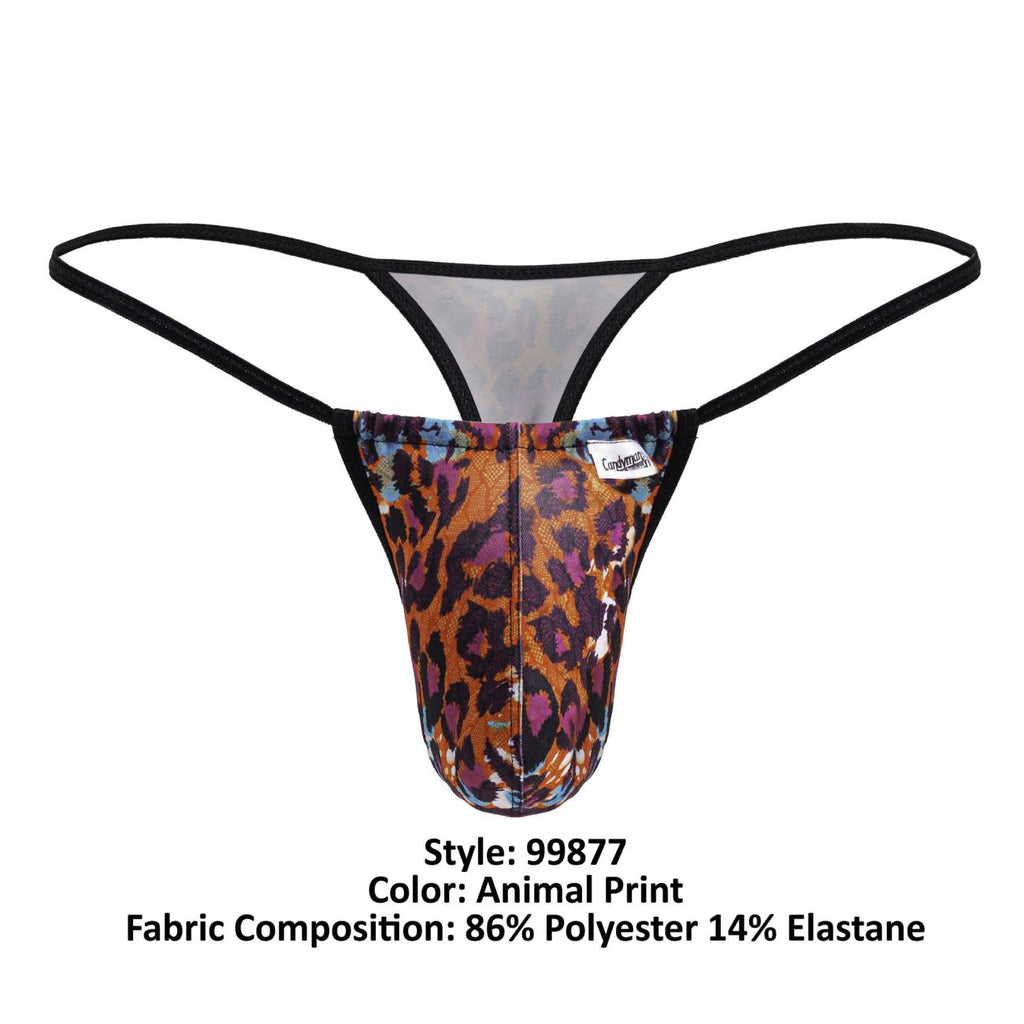CandyMan Micro Leopard Thongs - Animal Print