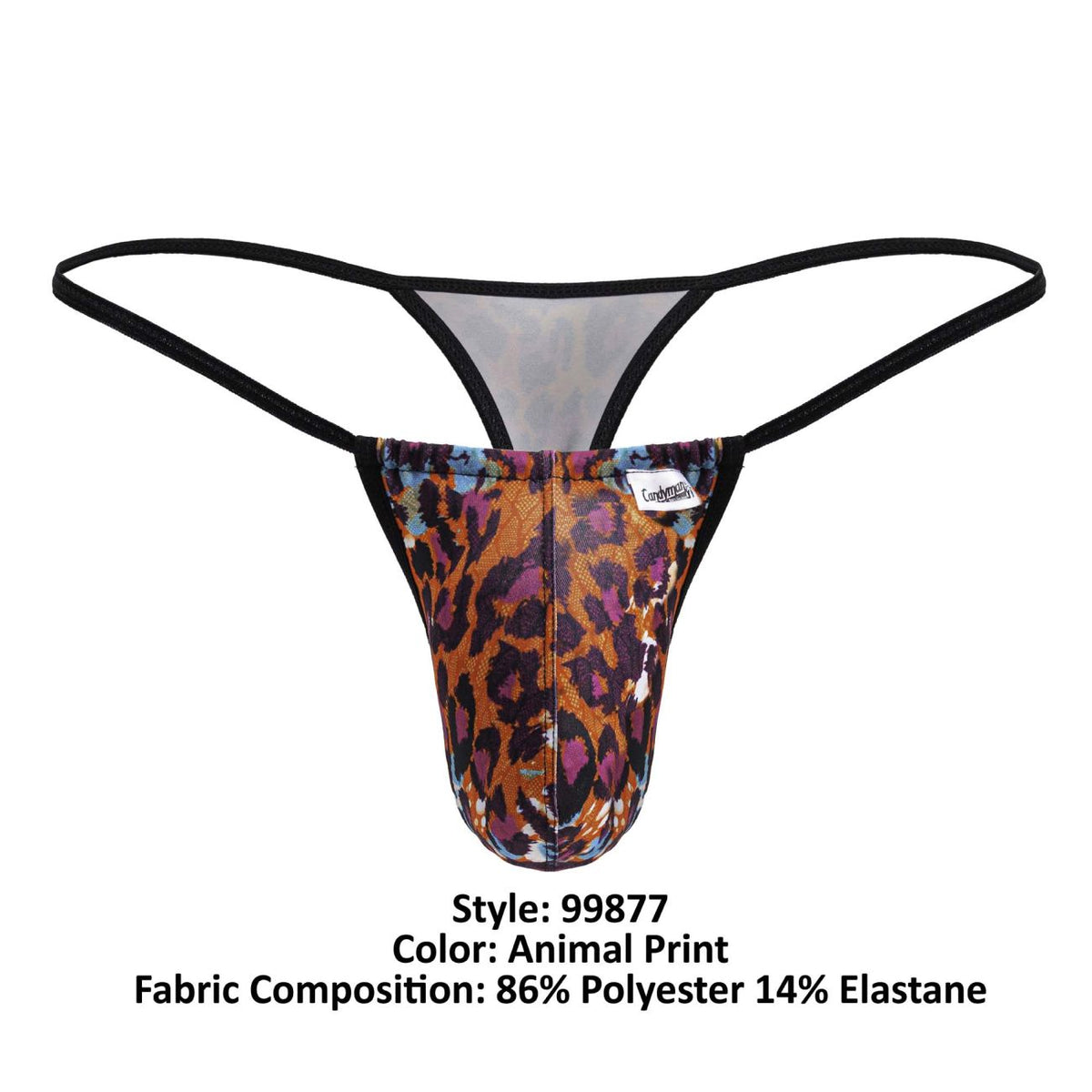CandyMan Micro Leopard Thongs - Animal Print