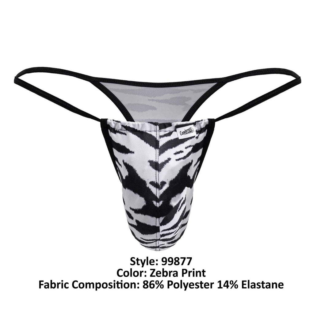 CandyMan Zebra Micro Thongs - Zebra Print