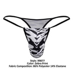 CandyMan Zebra Micro Thongs - Zebra Print