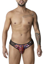 CandyMan Mesh Back Leopard Briefs - Animal Print