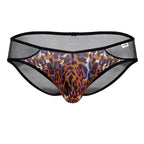 CandyMan Mesh Back Leopard Briefs - Animal Print