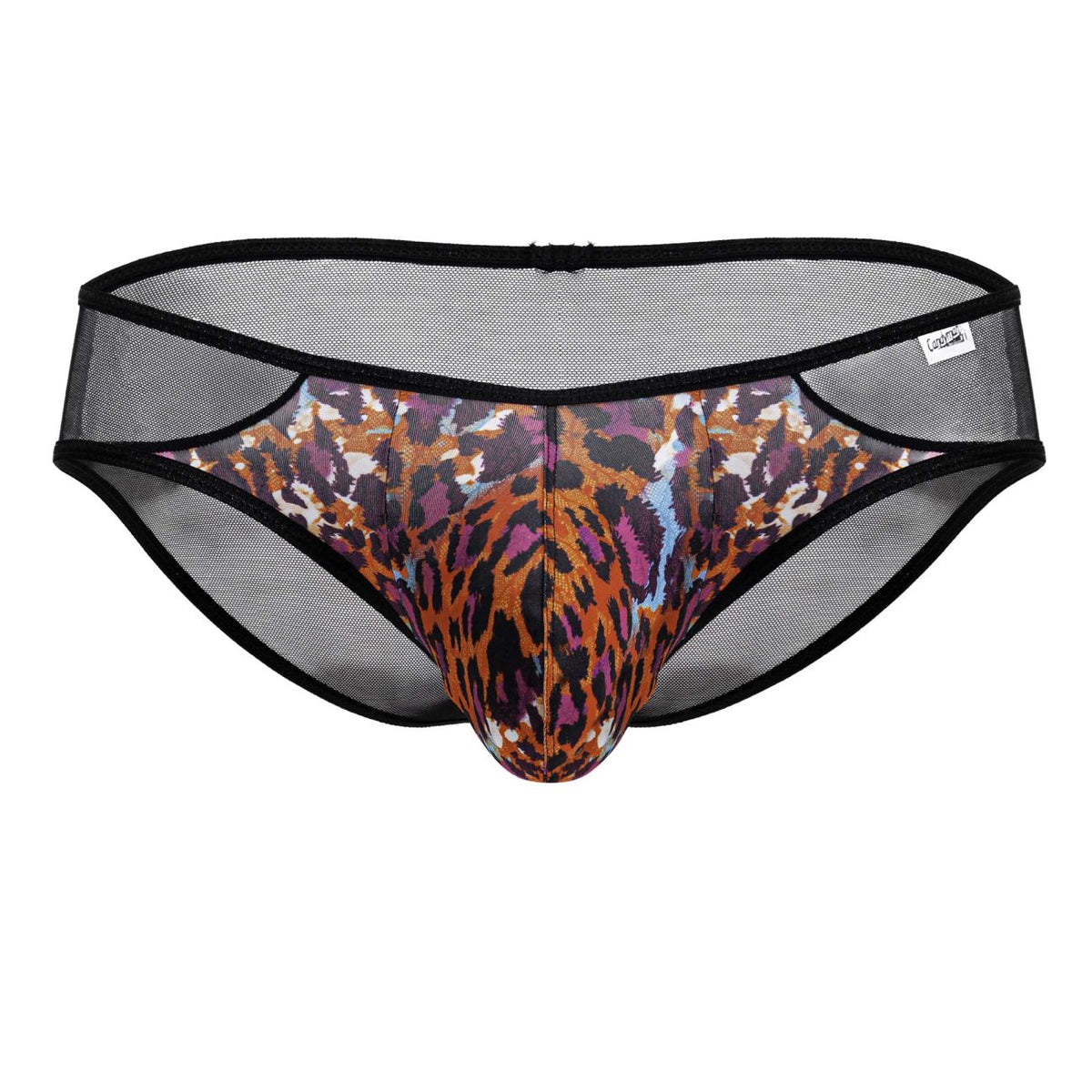 CandyMan Mesh Back Leopard Briefs - Animal Print