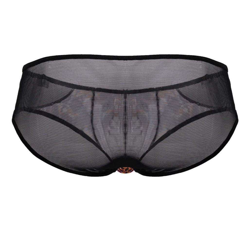 CandyMan Mesh Back Leopard Briefs - Animal Print