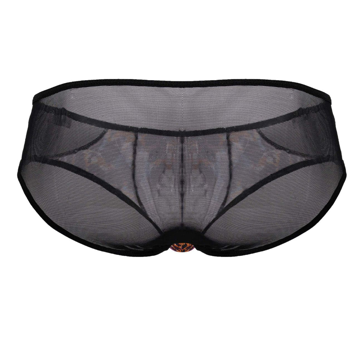 CandyMan Mesh Back Leopard Briefs - Animal Print