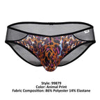 CandyMan Mesh Back Leopard Briefs - Animal Print