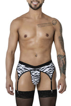 CandyMan Zebra Garter Briefs - Zebra Print