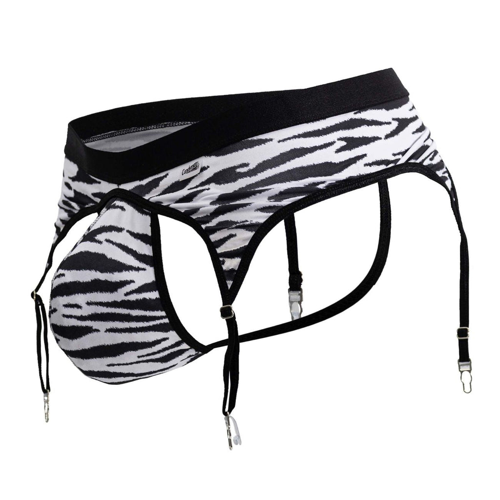 CandyMan Zebra Garter Briefs - Zebra Print