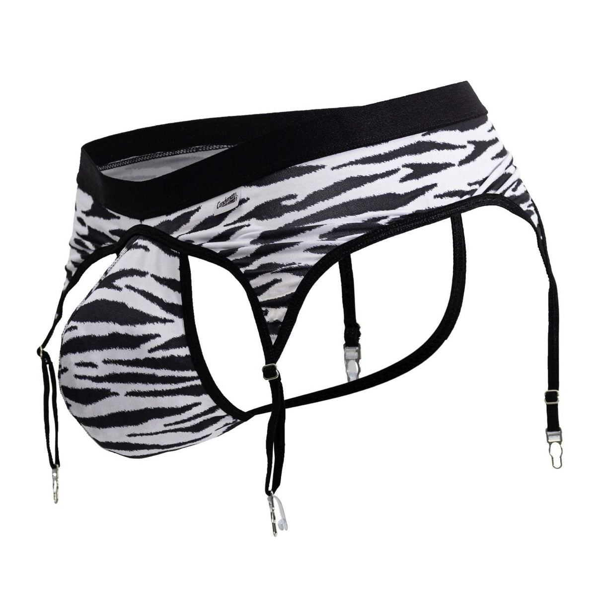 CandyMan Zebra Garter Briefs - Zebra Print