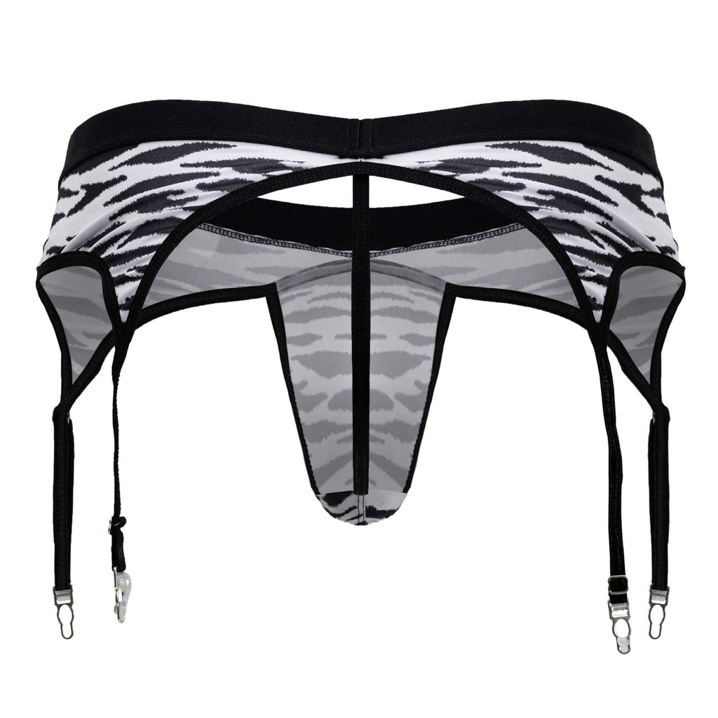 CandyMan Zebra Garter Briefs - Zebra Print