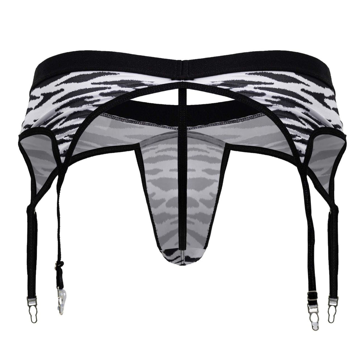 CandyMan Zebra Garter Briefs - Zebra Print
