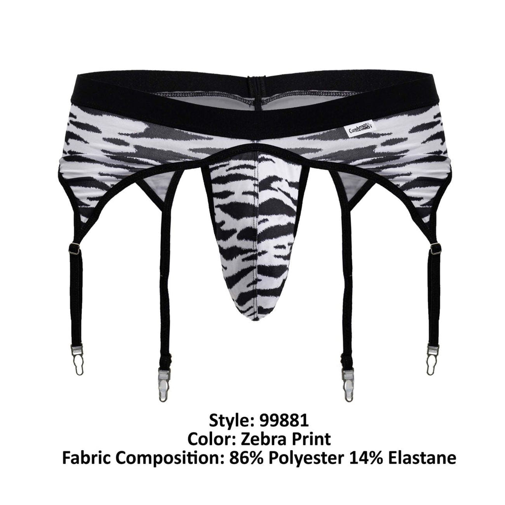CandyMan Zebra Garter Briefs - Zebra Print