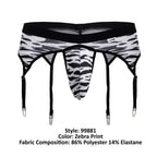 CandyMan Zebra Garter Briefs - Zebra Print