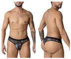 CandyMan Sun Moon Thongs - Black-White