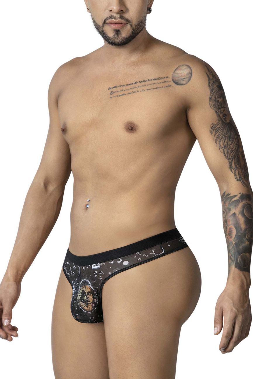 CandyMan Sun Moon Thongs - Black-White