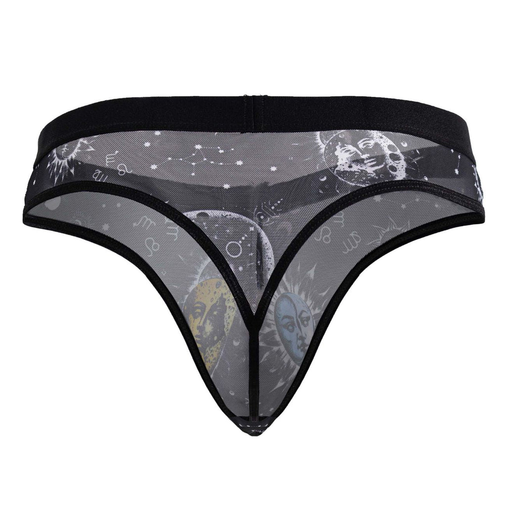 CandyMan Sun Moon Thongs - Black-White