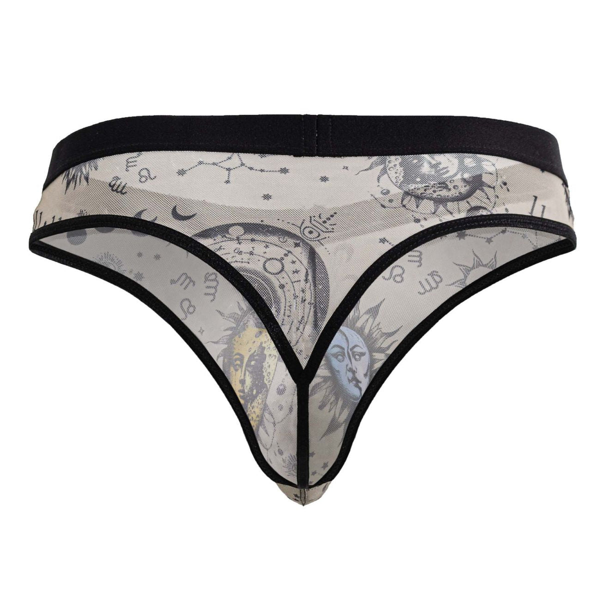 CandyMan Sun Moon Thongs - Nude-Black
