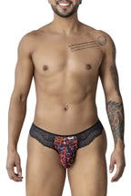 CandyMan Lace Leopard Thongs - Animal Print