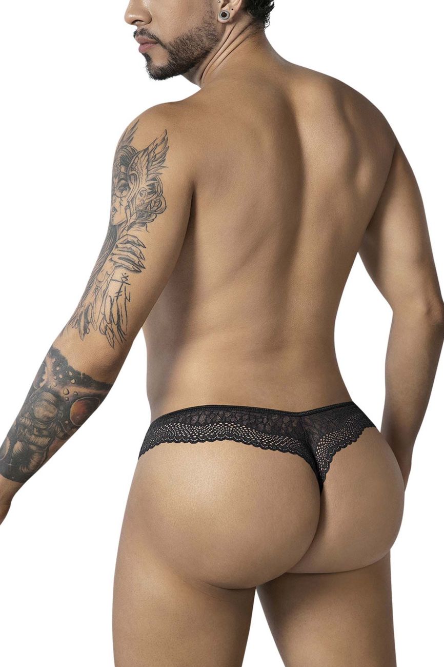 CandyMan Lace Leopard Thongs - Animal Print