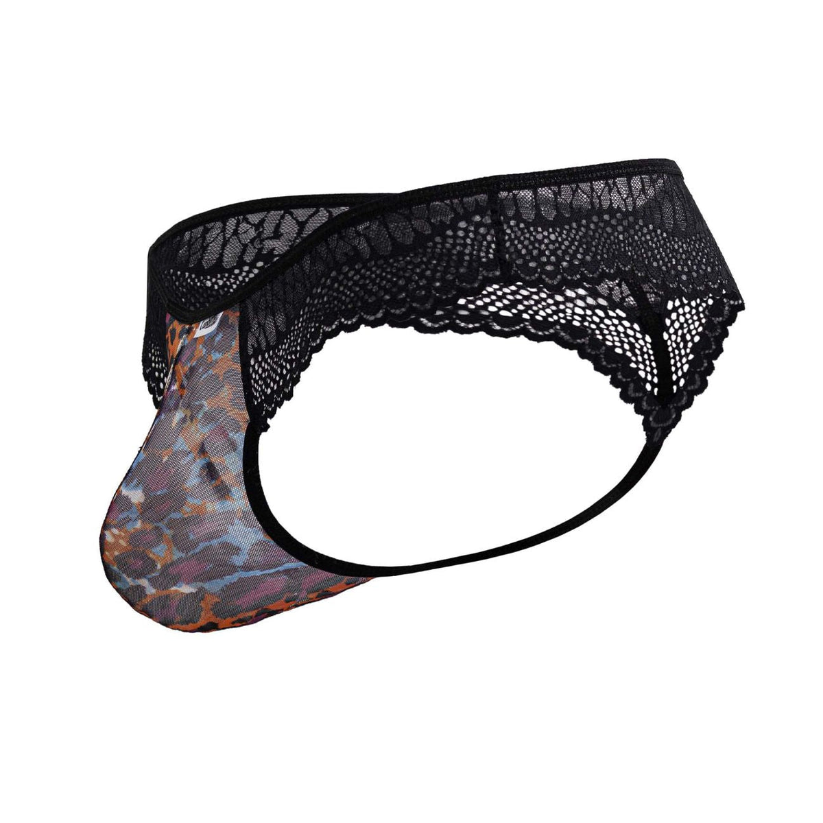 CandyMan Lace Leopard Thongs - Animal Print