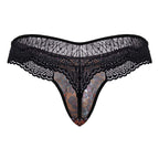 CandyMan Lace Leopard Thongs - Animal Print
