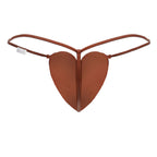 CandyMan Zip-Front Heart Thongs - Red