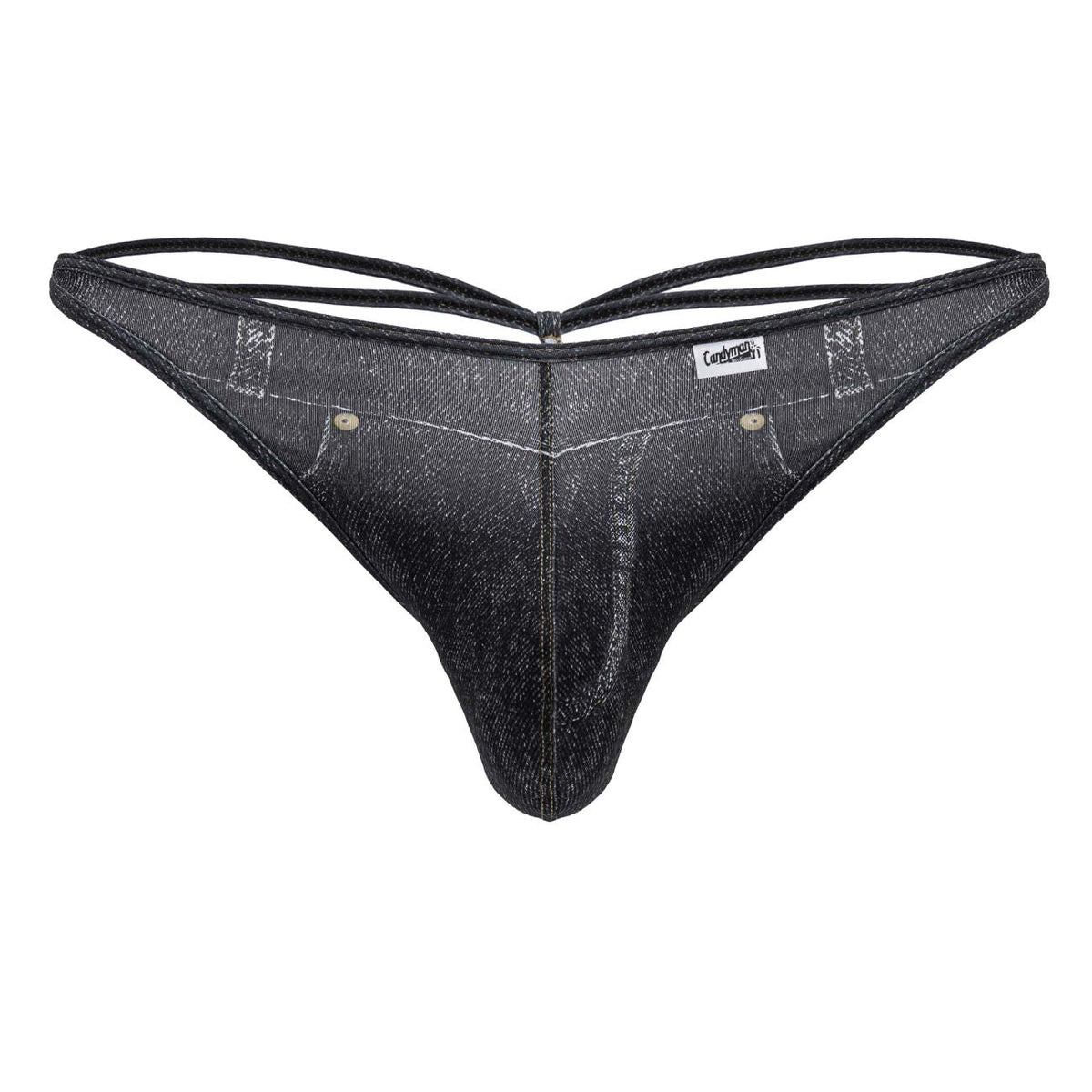 CandyMan Cowboy Thongs - Denim Black