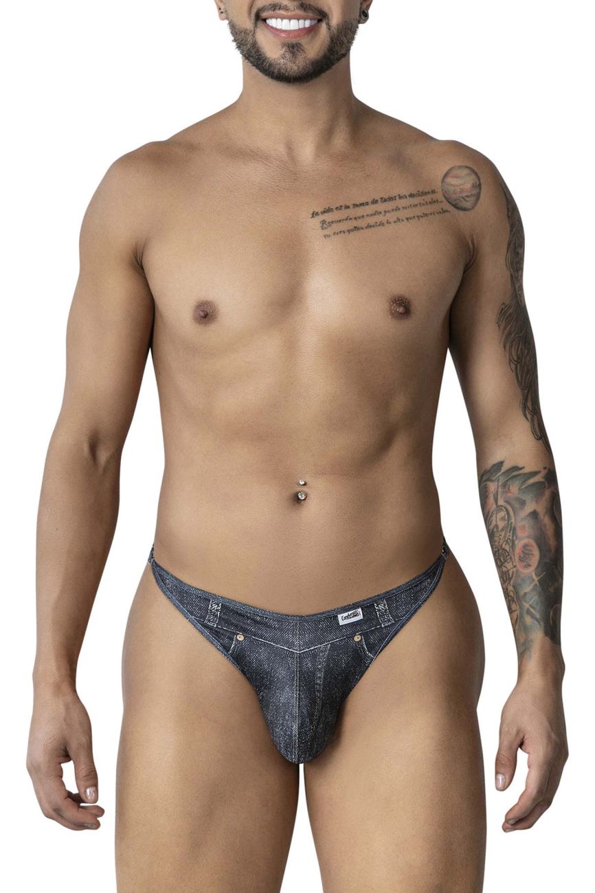 CandyMan Cowboy Thongs - Denim Black
