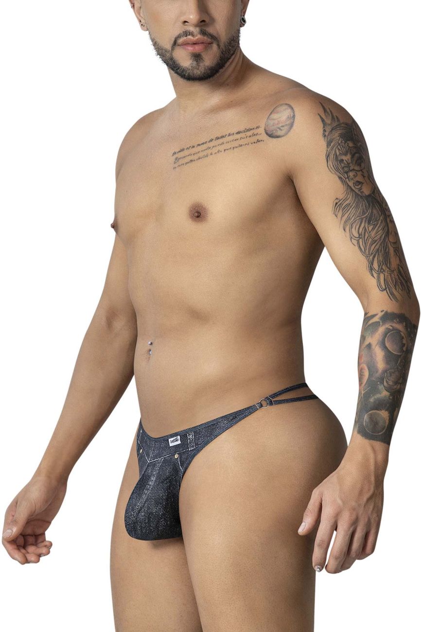 CandyMan Cowboy Thongs - Denim Black