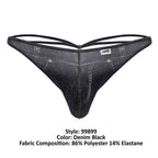CandyMan Cowboy Thongs - Denim Black