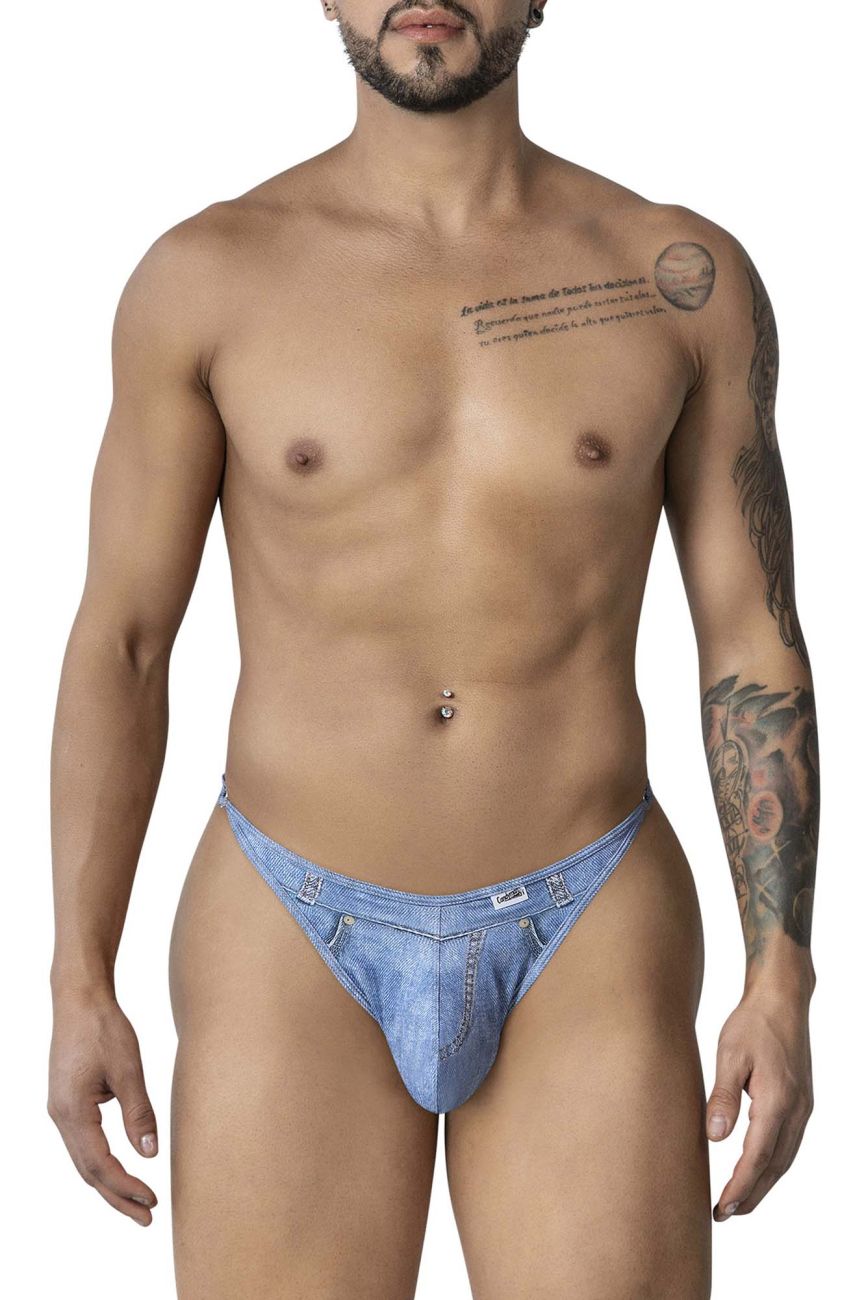 CandyMan Cowboy Thongs - Denim Blue