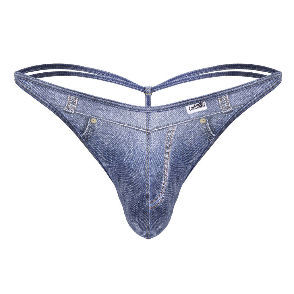 CandyMan Cowboy Thongs - Denim Blue