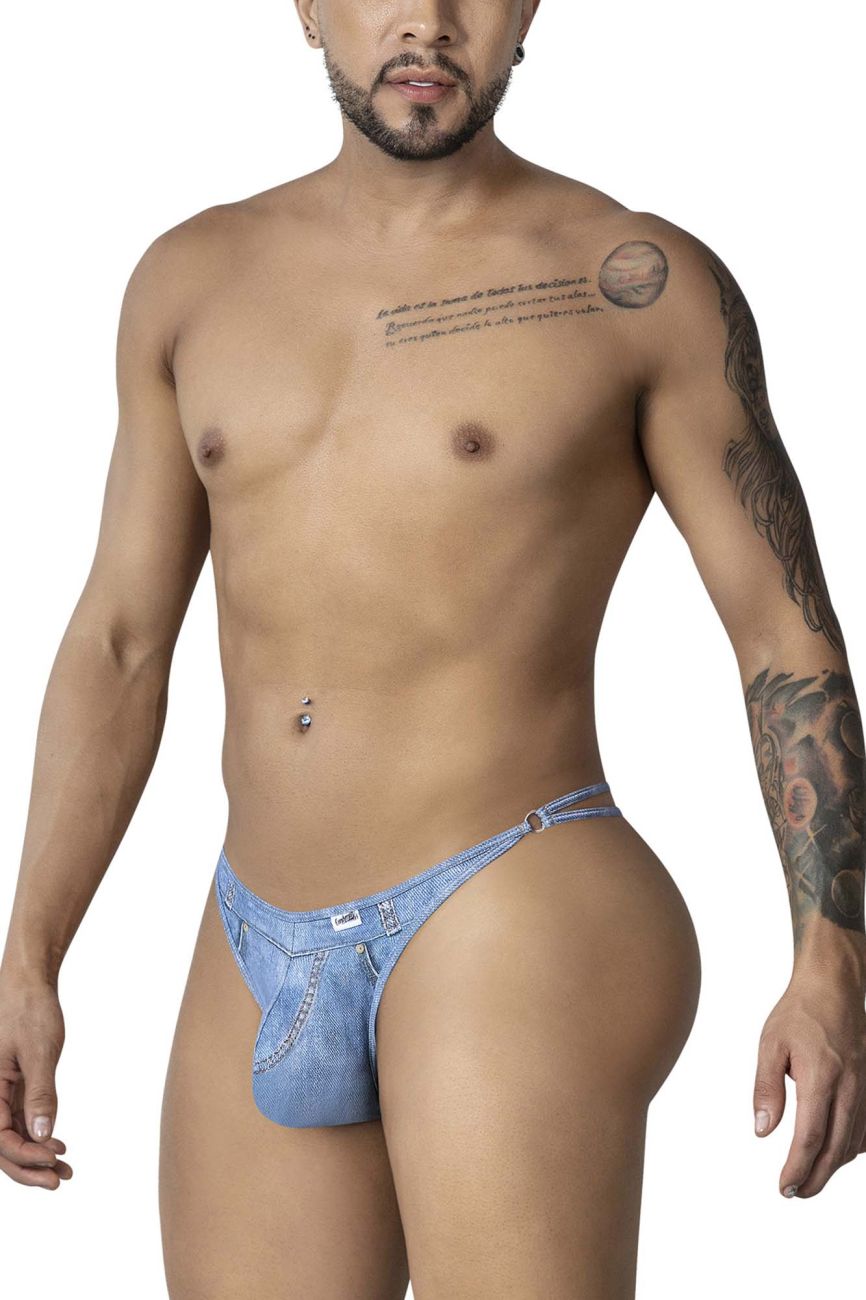 CandyMan Cowboy Thongs - Denim Blue