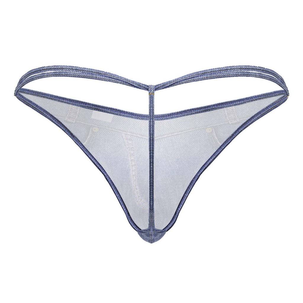 CandyMan Cowboy Thongs - Denim Blue