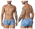 CandyMan Cowboy Trunks Cow-Print Waistband - Denim Blue