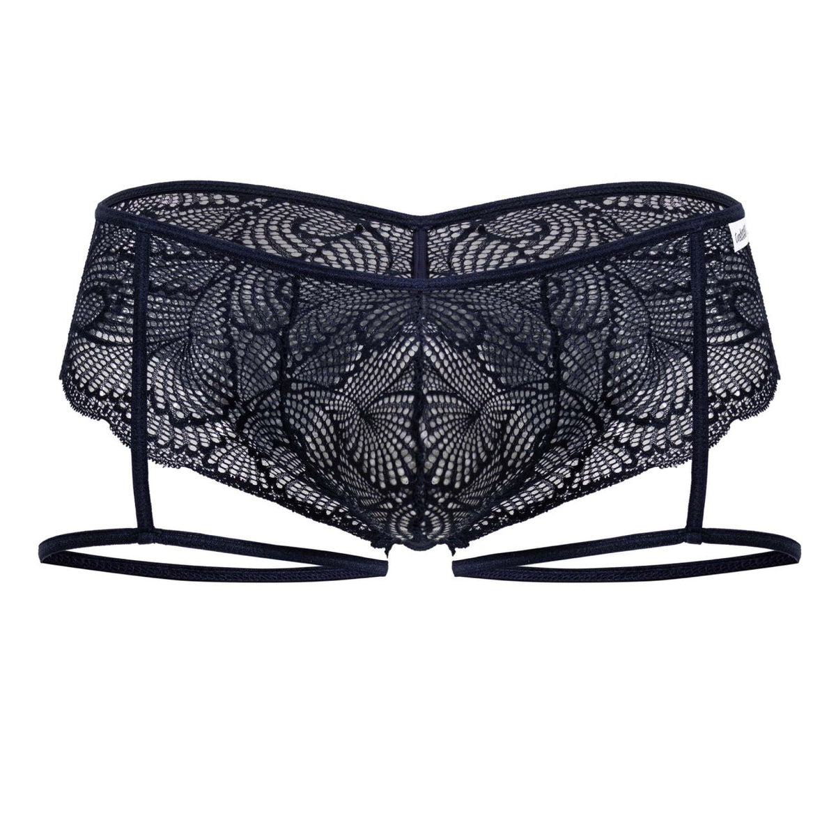 CandyMan Garter Lace Briefs - Navy